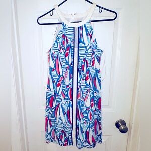 Lilly Pulitzer size 2 red, white, blue sailboat dress perfect for 4th of July